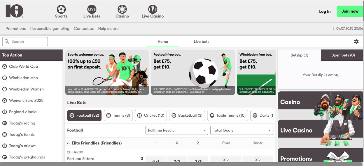 10bet Homepage Ireland