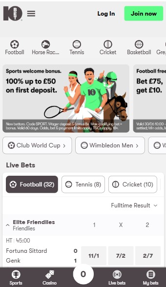 10bet Ireland Homepage