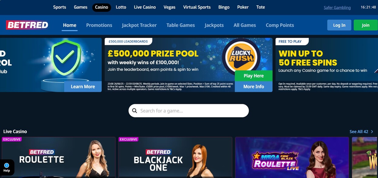 Betfred Casino Ireland pc