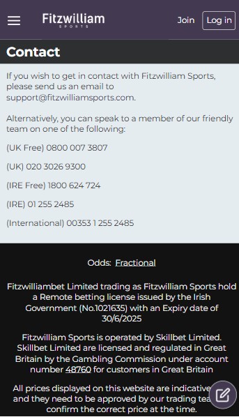 Contact Fitzwilliam Ireland