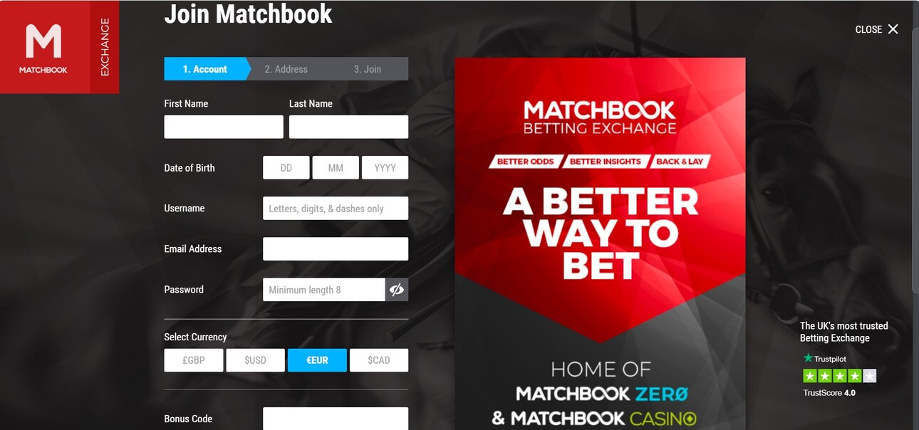 Join Matchbook Ireland pc