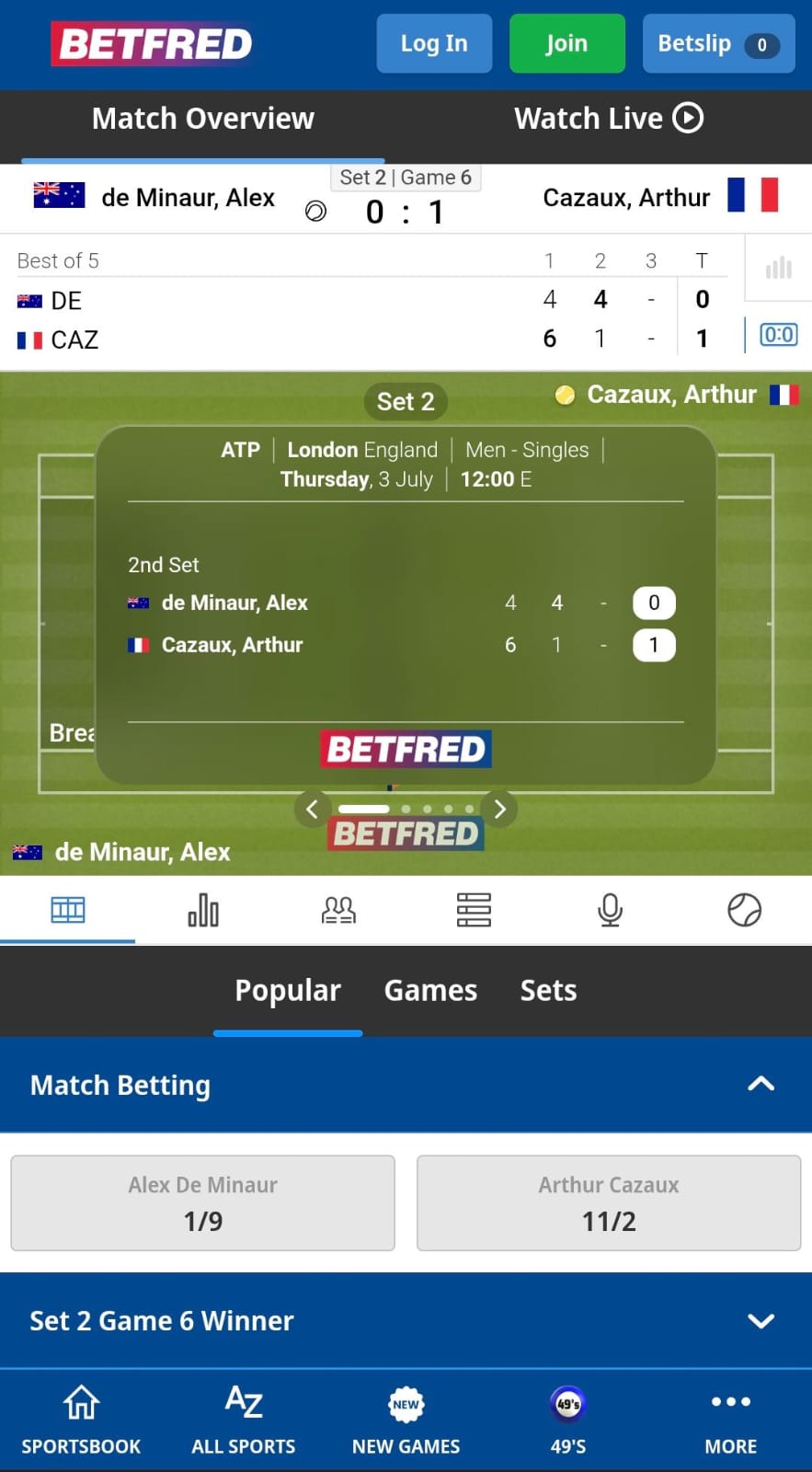 Live Betting Betfred Ireland