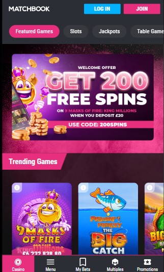 Matchbook ireland Casino