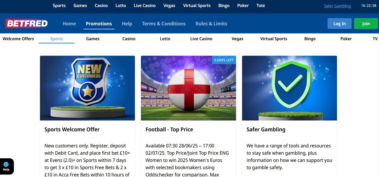 Promotions Betfred Ireland pc