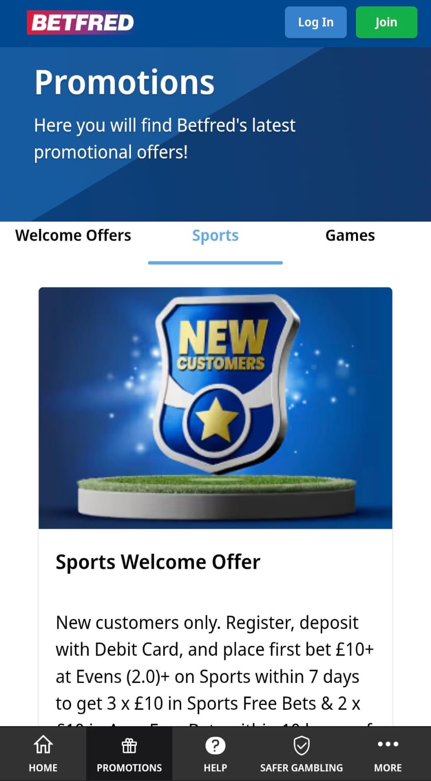 Promotions Betfred Ireland
