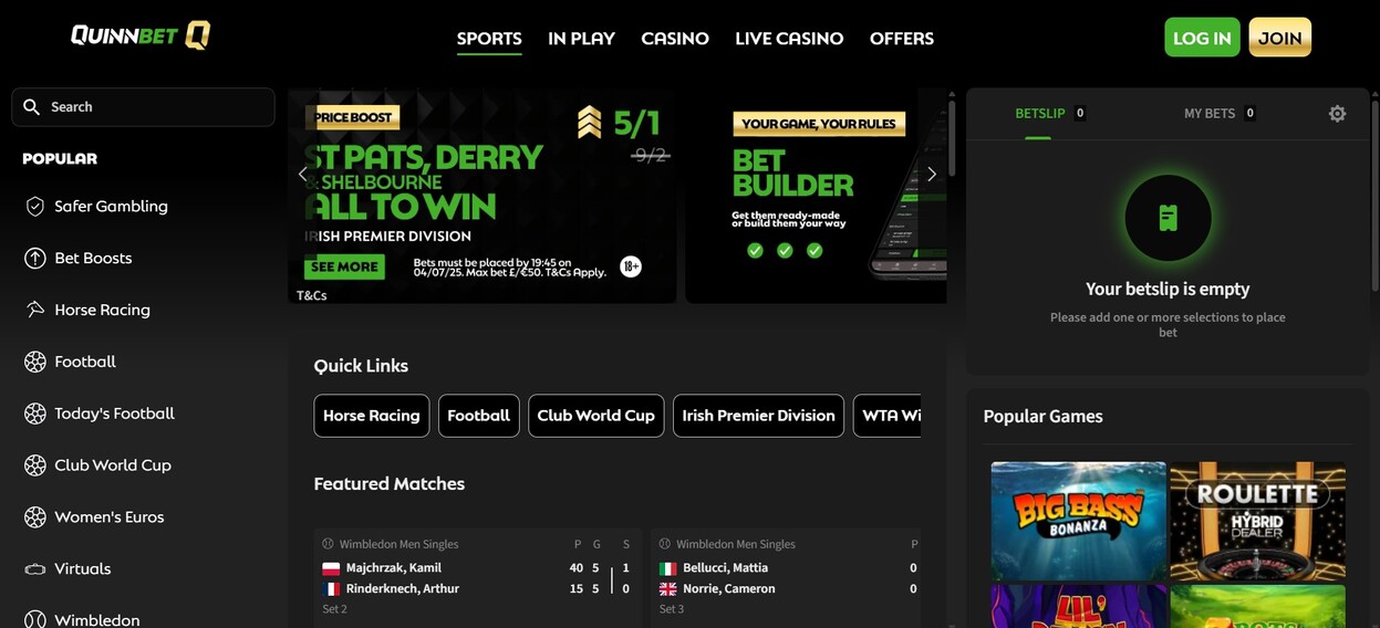 Quinnbet Homepage Ireland