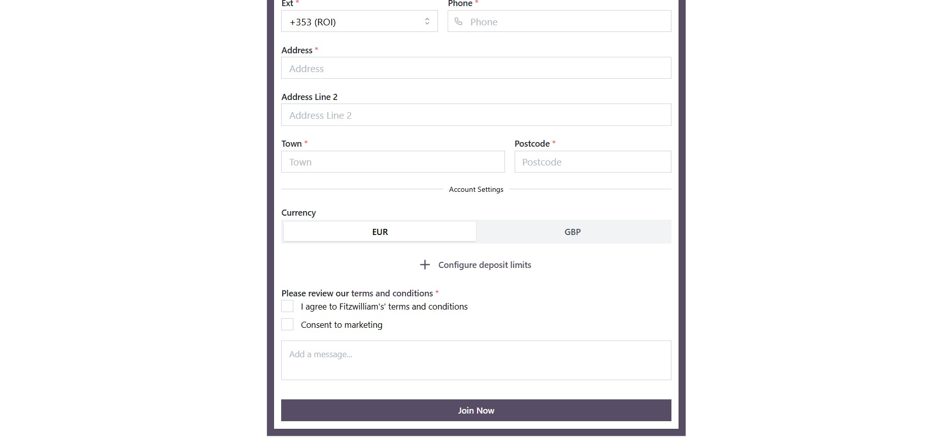 Step 3 Fitzwilliam ireland login