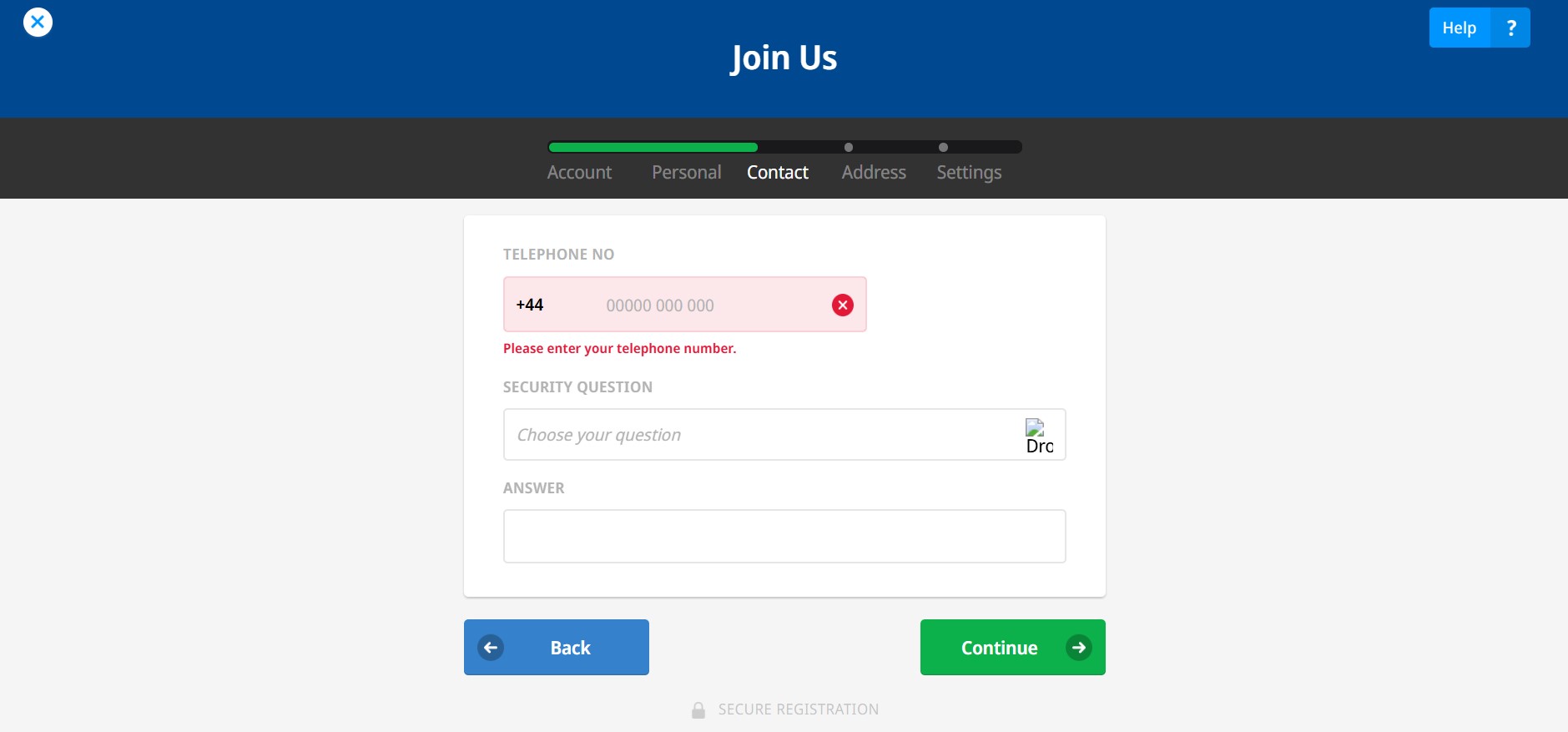 Step 4 login Betfred Ireland