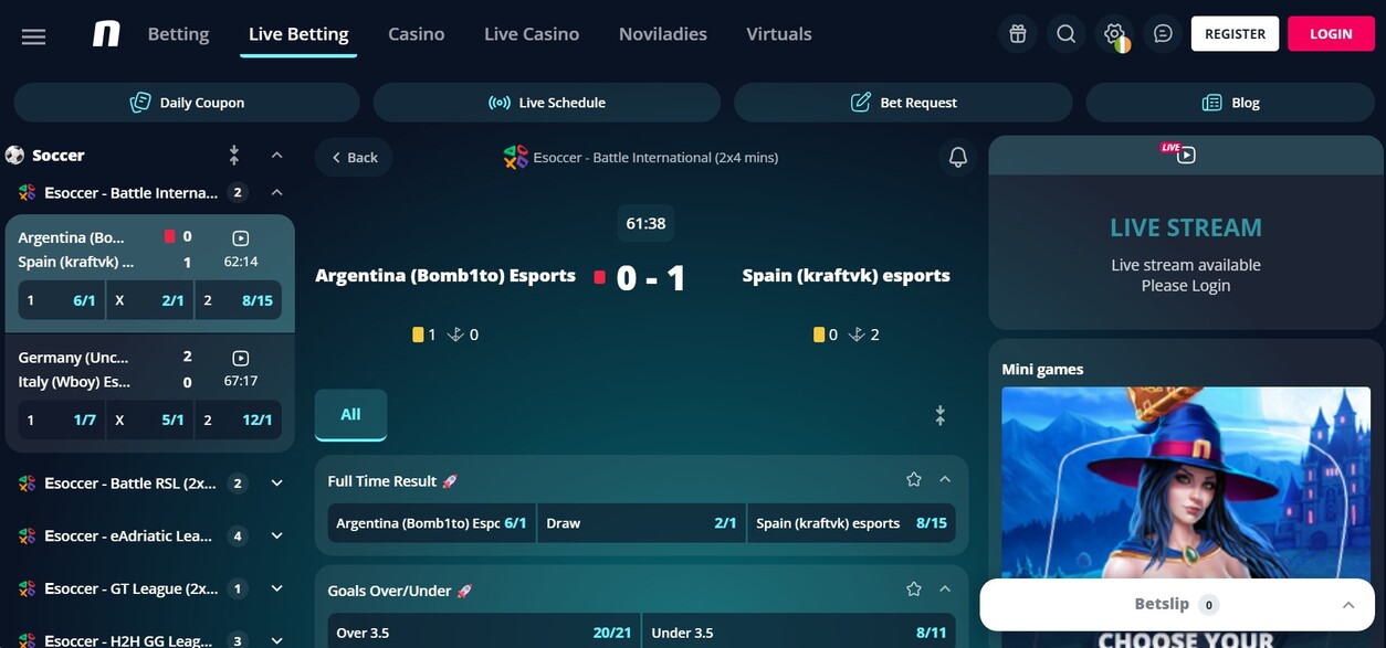 Live Betting Novibet Ireland