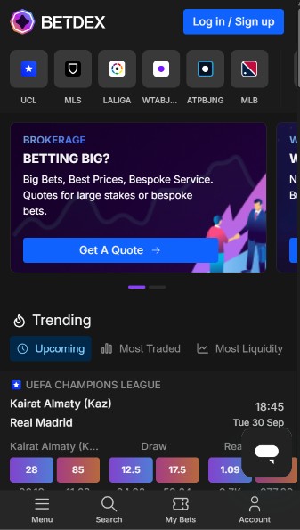 Betdex Ireland Sports Homepage