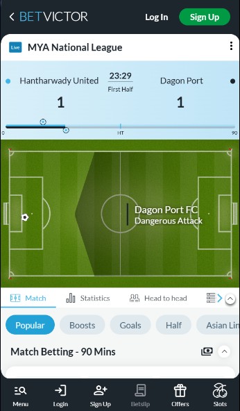 Betvictor inplay sports ireland