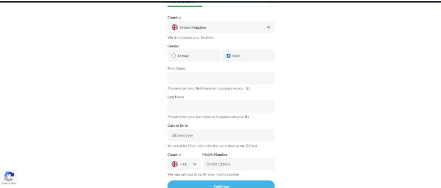 Betvictor Registration Step2 ireland