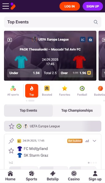 Homepage Sportsbetting Tonybet Ireland mobile