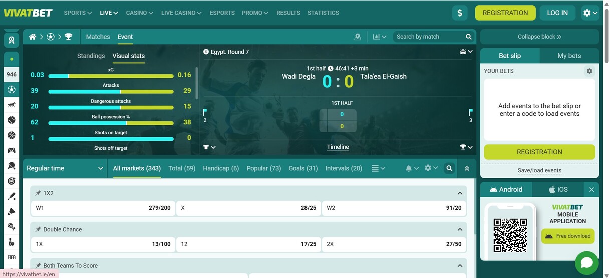 Live Betting Vivatbet Sport