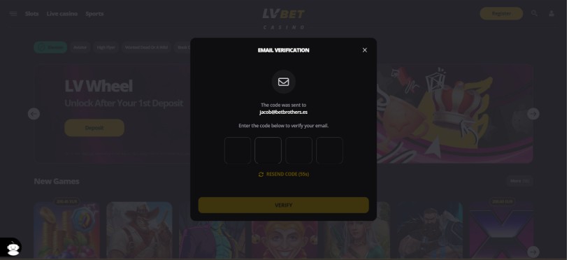 Lvbet Registration Step4