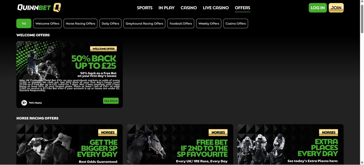 Quinnbet Offers Ireland