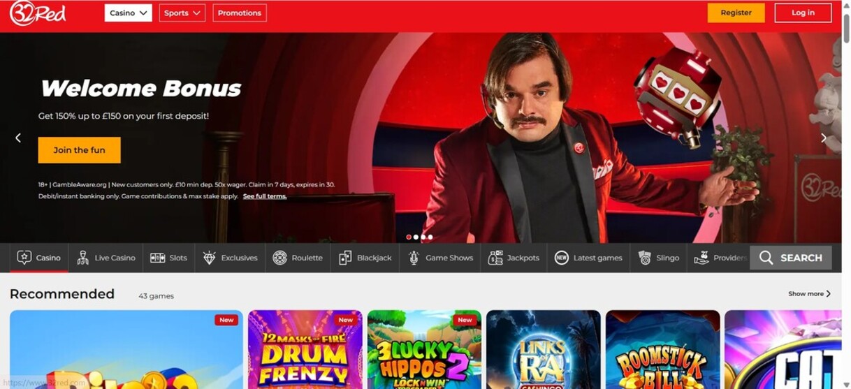 32red Homepage Casino Ireland