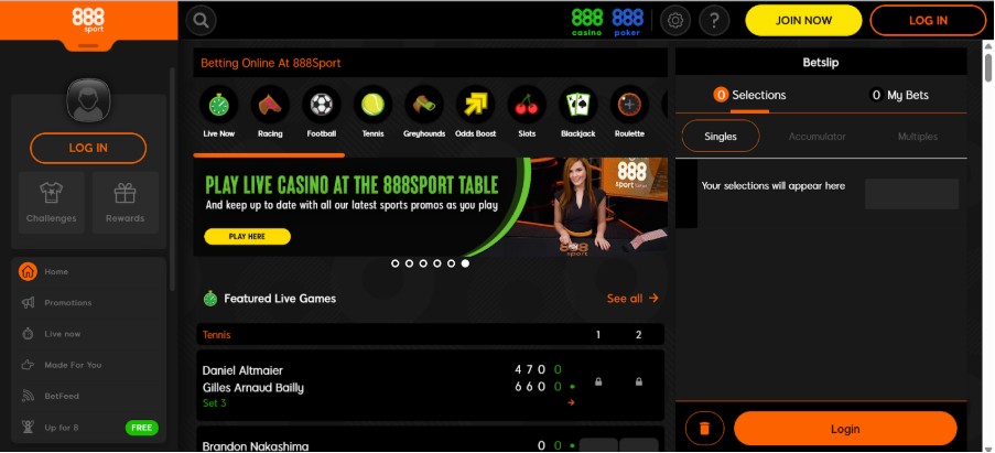 888sport Registration Ireland Step1