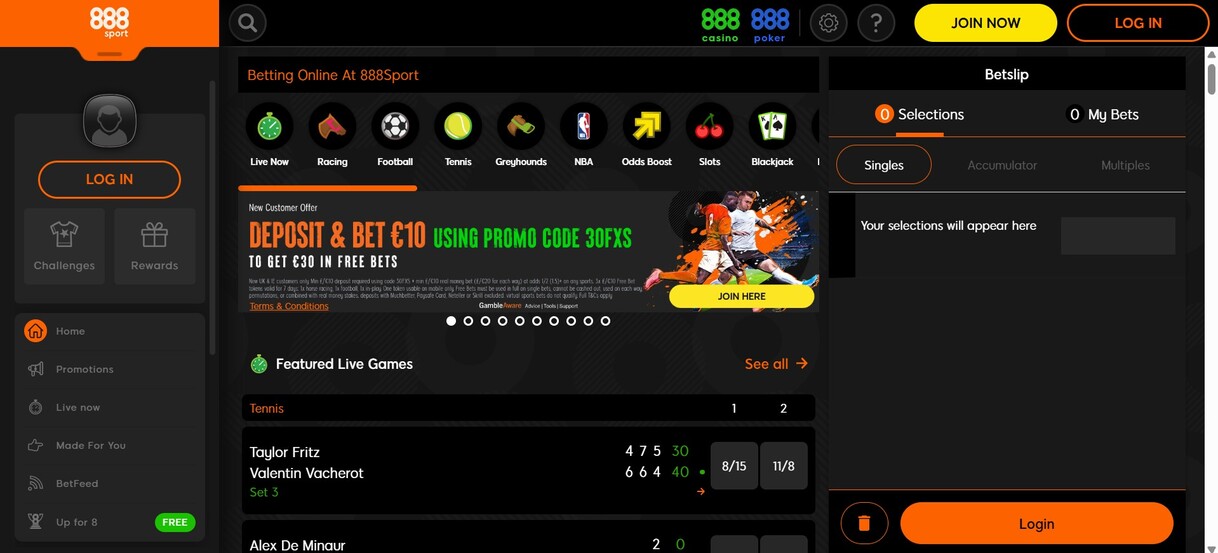 888sport Sportsbetting Ireland Homepage