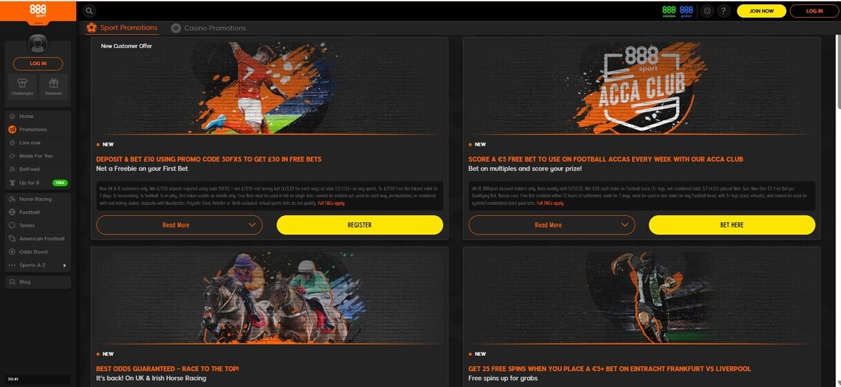 888sport Sportsbetting Ireland Promotions