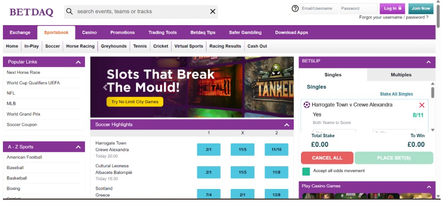 Betdaq Ireland Sports Registration Step1