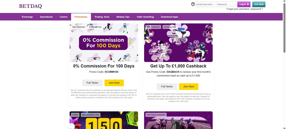 Betdaq Promotions Sports IReland