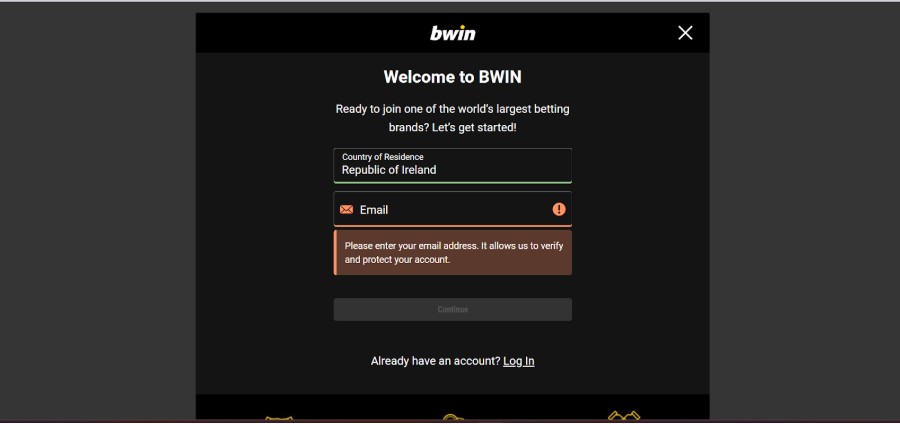 Bwin Registration Ireland Step2