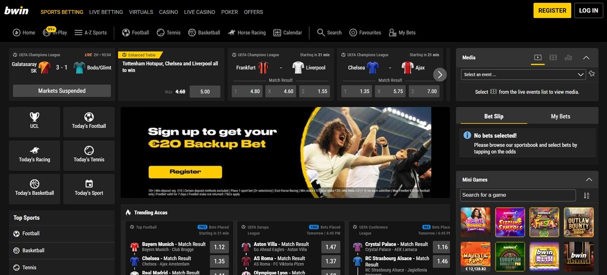 Bwin Sportsbetting Homepage Ireland