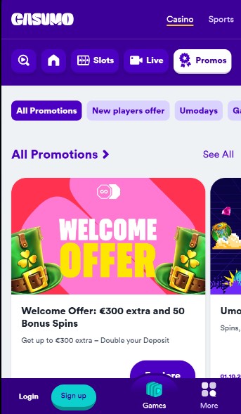 Casumo Casino Promotions Ireland