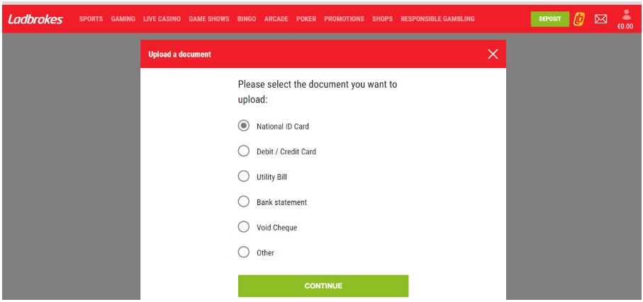 Ladbrokes Ireland Sports Registration Step4