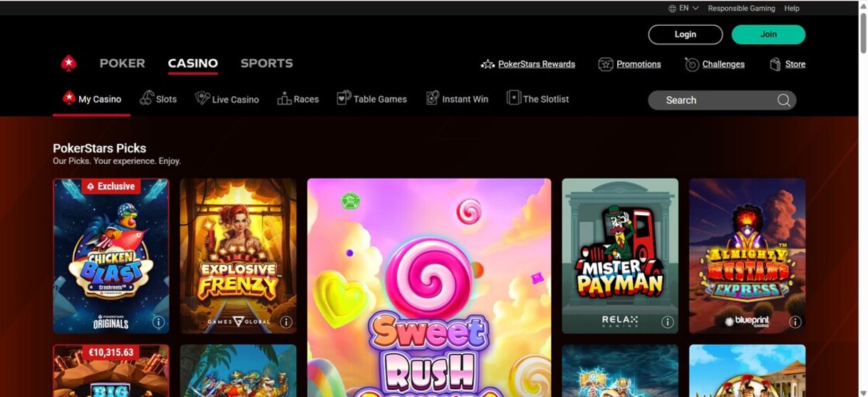 Pokerstars Casino Ireland Homepage