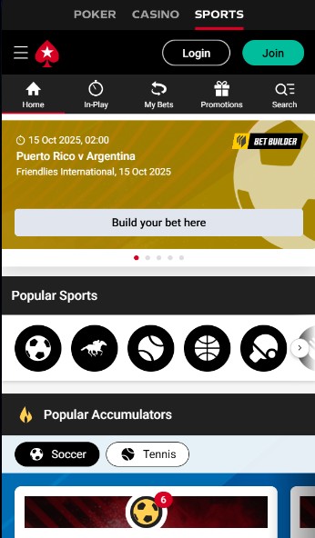 Pokerstars Ireland Sports Homepage