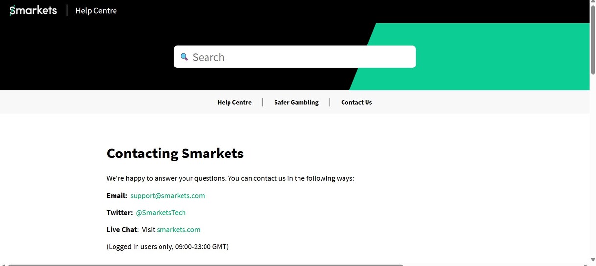 Smarkets Betting Customer Support