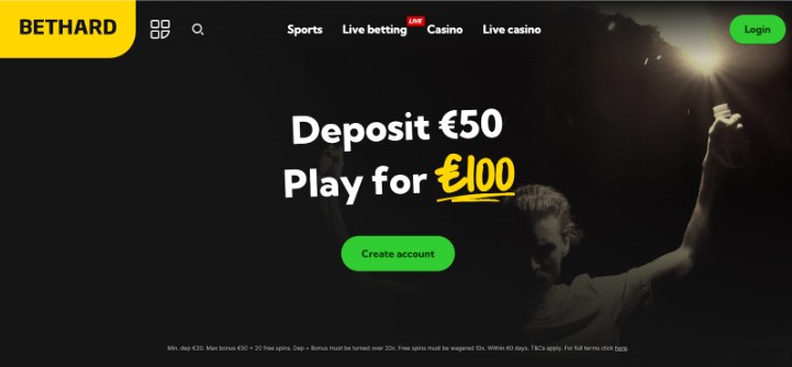 Bethard Bookmaker Ireland Registration Step1