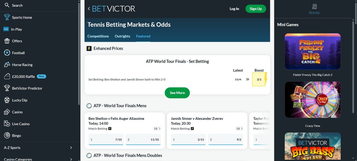 Betvictor Ireland Tennis pc