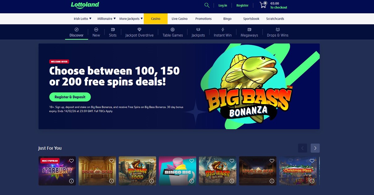 Lottoland Casino Ireland Homepage pc
