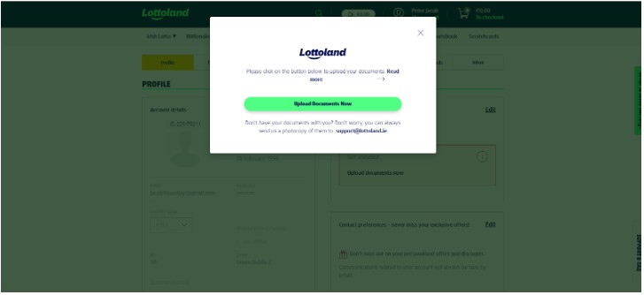 Lottoland Sportsbook Ireland Registration Step3