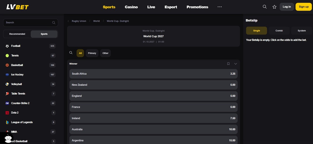 LVBet Rugby Betting Ireland pc