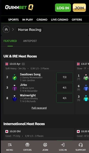 Quinnbet Ireland Betting Horse Racing