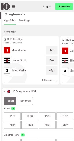10bet Ireland Greyhound betting