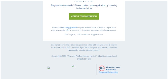 1xBet Ireland Registration Step3