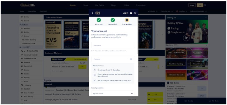 William Hill Ireland Registration Step4