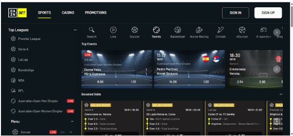 DAZNBet Ireland Registration Step1
