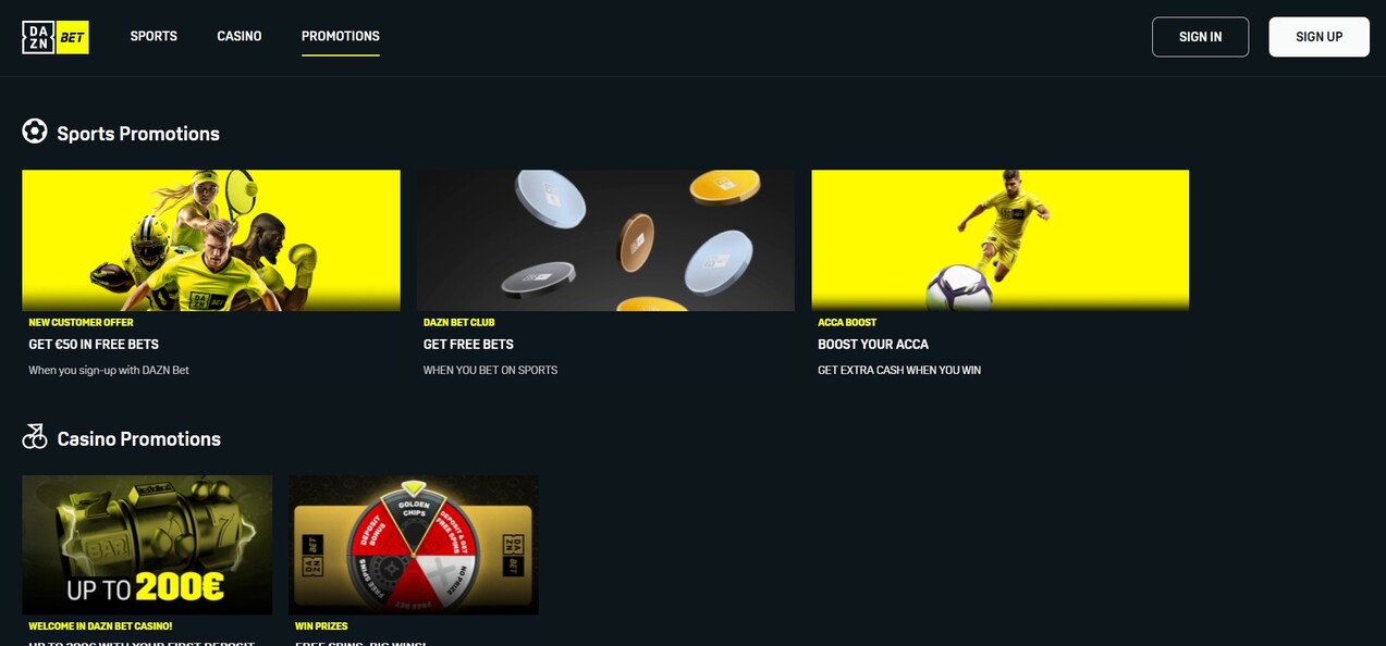 DaznBet Sports Promotions Ireland pc