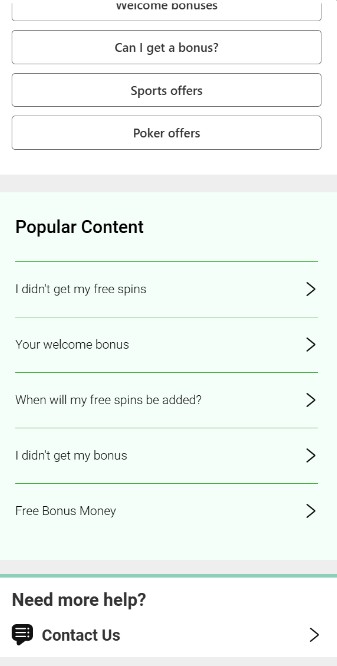 Help Center Unibet Ireland Sports mobile