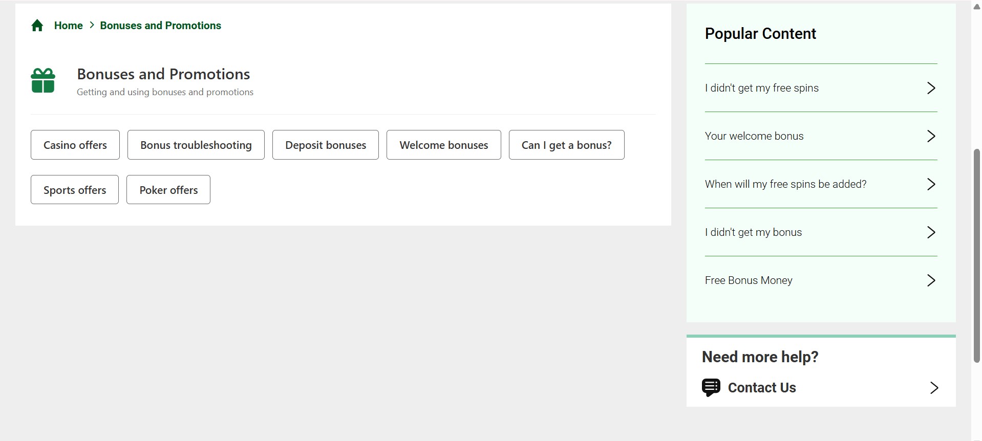 Help Center Unibet IReland Sports