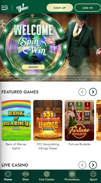 Mr green Casino Homepage Ireland