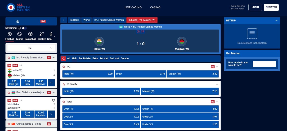 Allbritish sportsbook Live betting Ireland pc