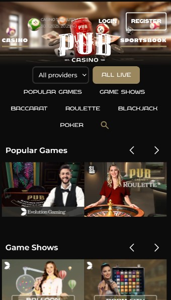 Live Casino Pub Casino Ireland
