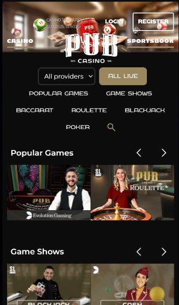 Pub Casino Homepage Ireland